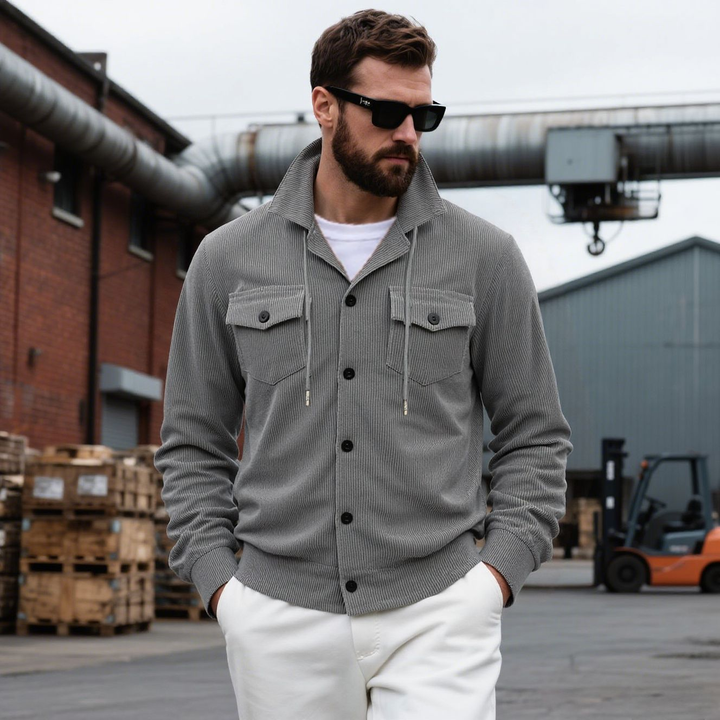 Bruno™ | Giacca in Velluto a Coste con Bottoni