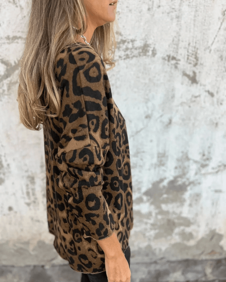 VERA™|TOP CASUAL LEOPARDATO